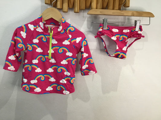 Bright rainbow swimsuit 2y