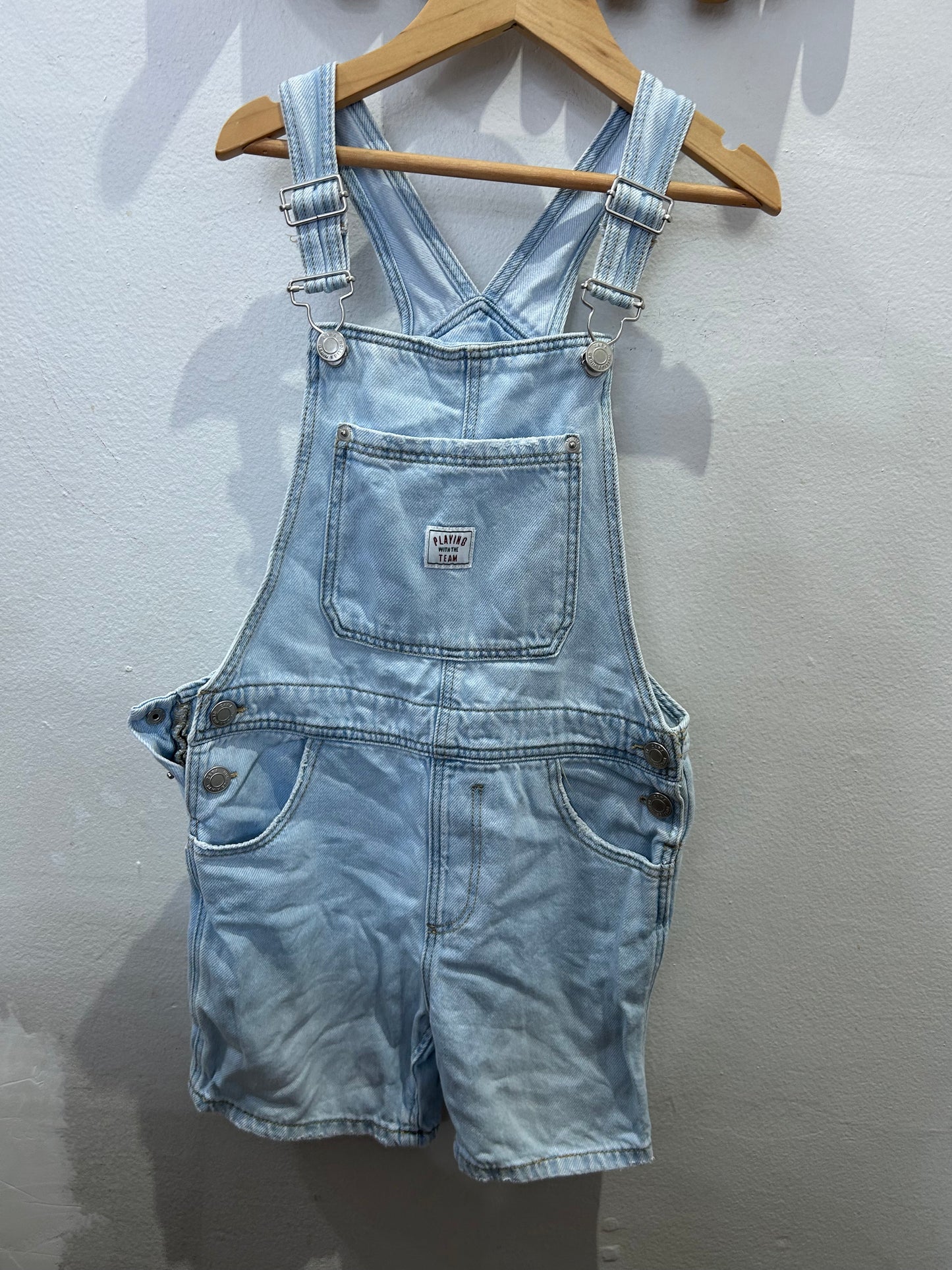 Lightwash shorty romper 6y