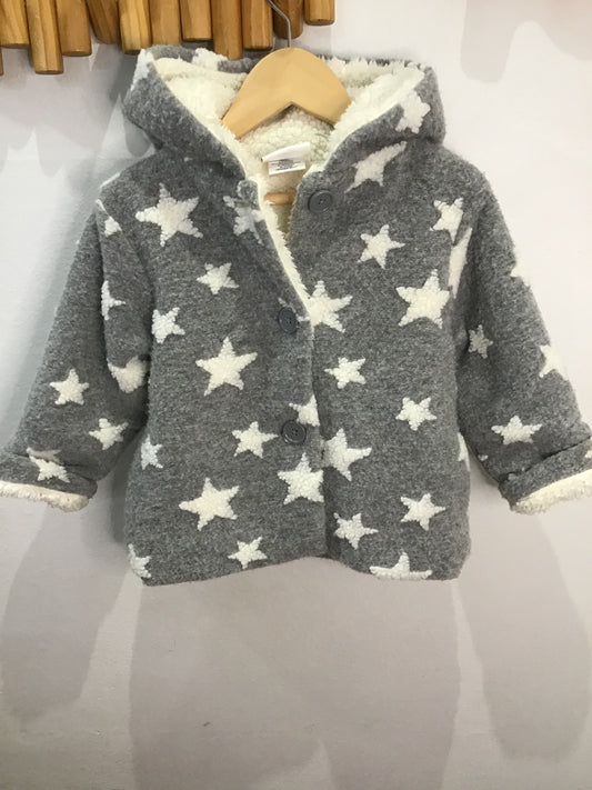 Stars furry-lined coat 2y