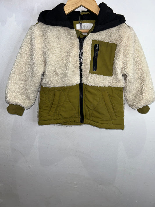 Olive and teddy jacket 18-24m