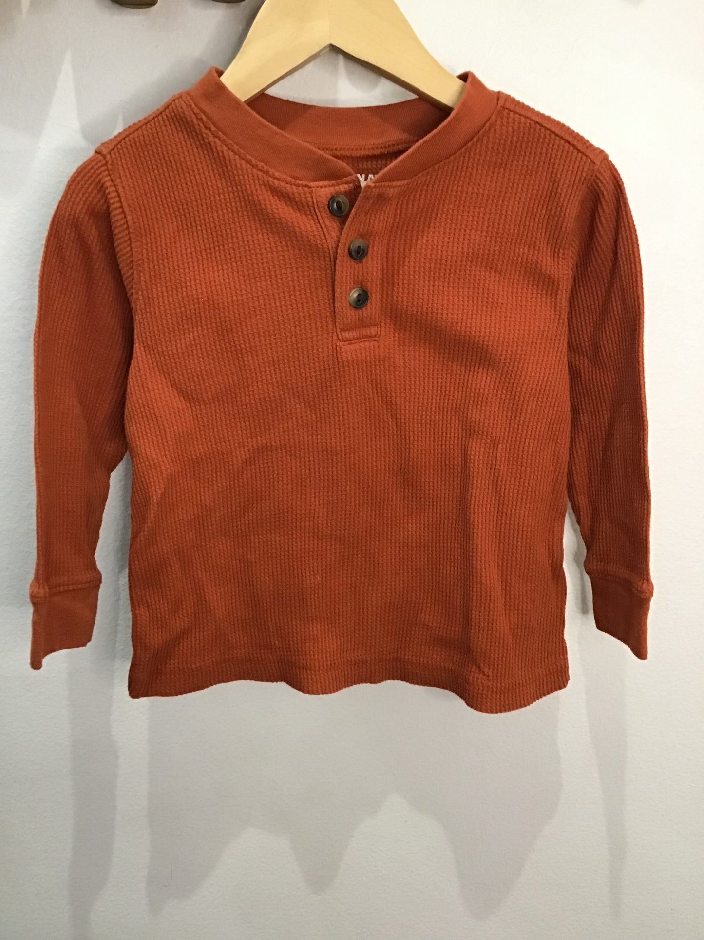 Orange waffle henley 18-24m