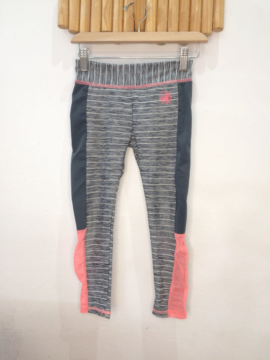 Grey and peach activewear leggings 5y