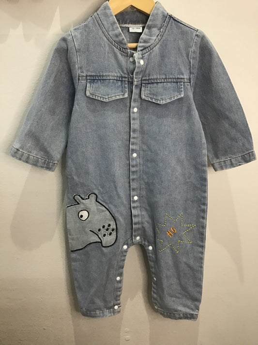 Denim coveralls tapir 12-18m