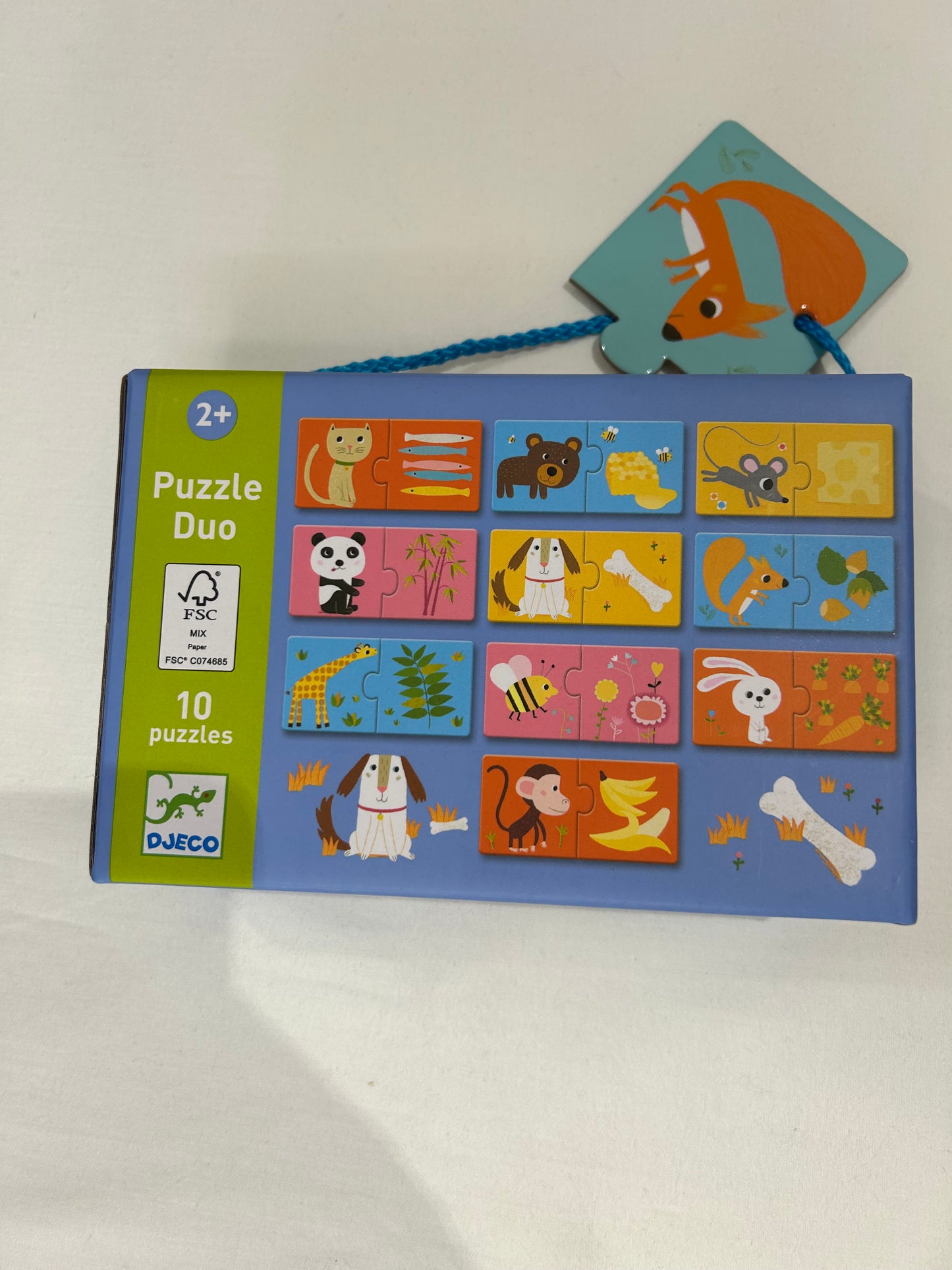 Djeco puzzle duo - 10 puzzles animals