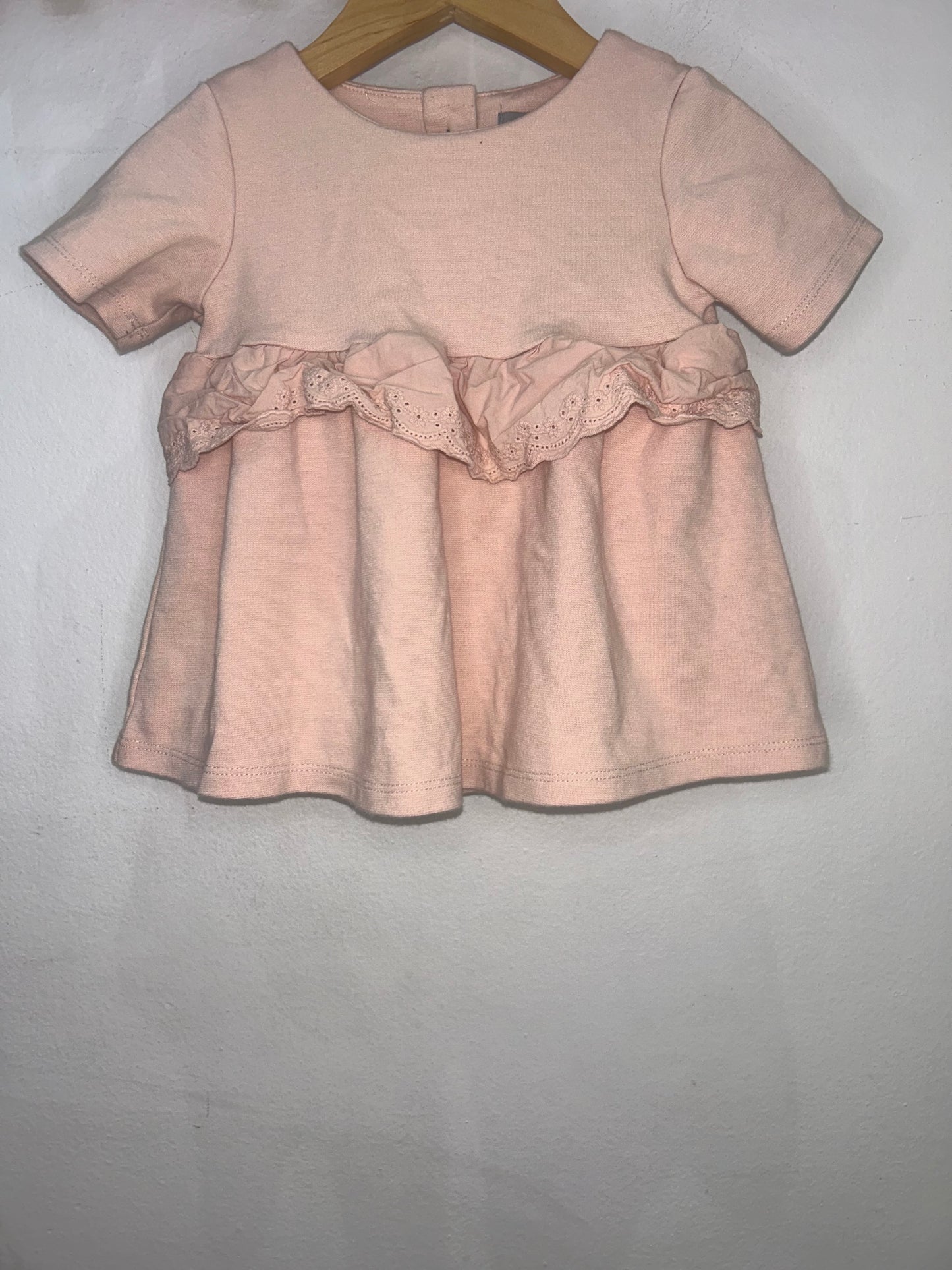 Pink lace pullover dress 18m