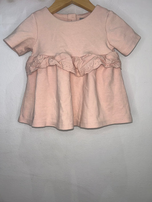 Pink lace pullover dress 18m