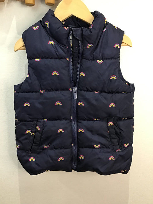 Rainbow puffer vest 3y