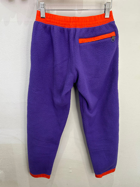 The North Face purple fleece pants 7-8y