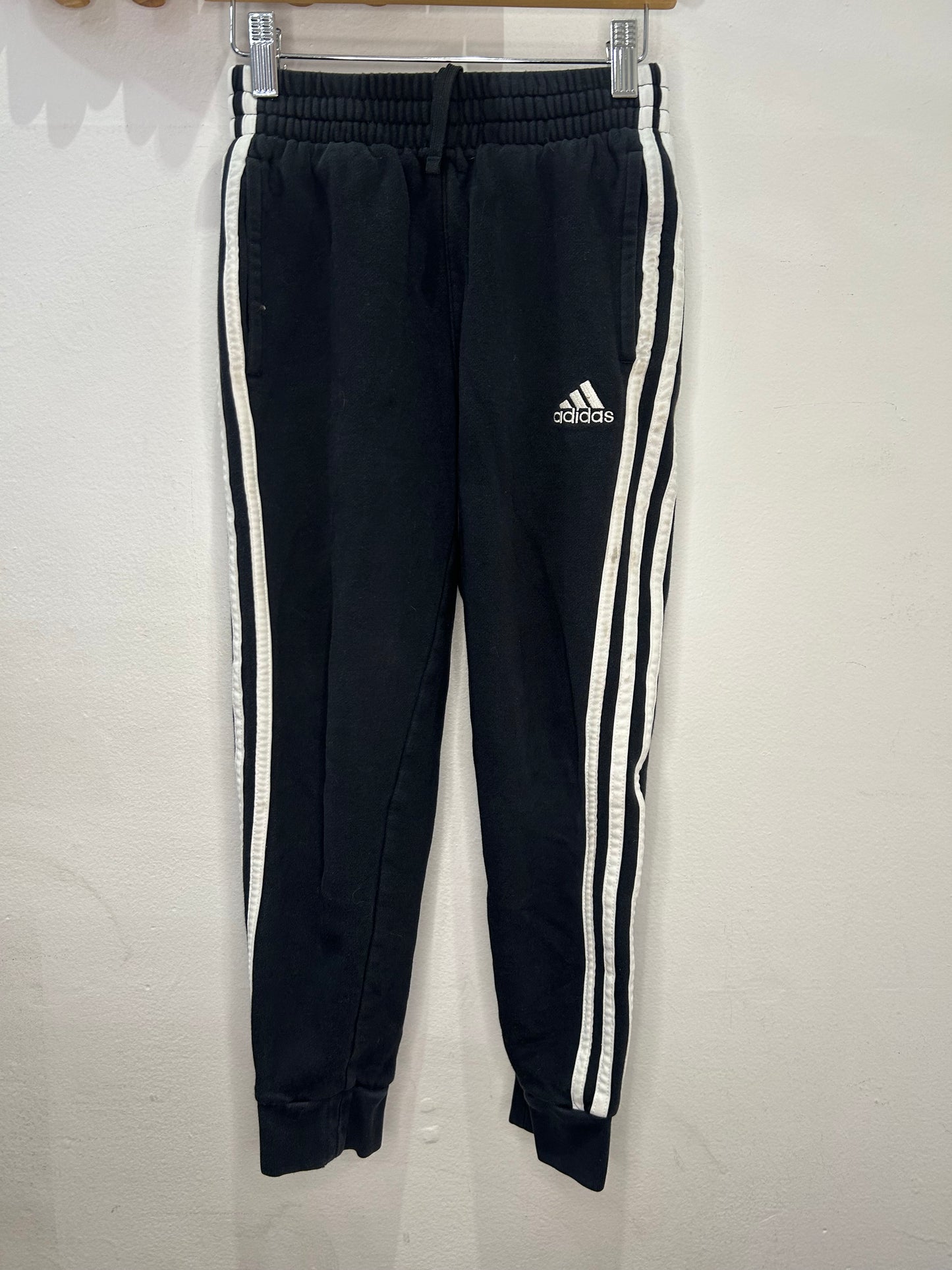 Adidas black joggers 9-10y