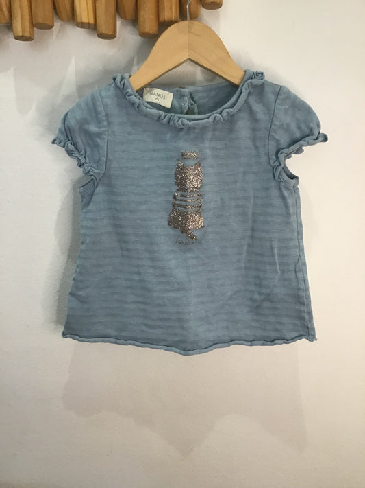 Tee Nanos sparkly cat 4y