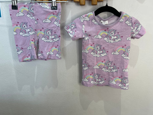 Unicorn shorty pyjamas 4y