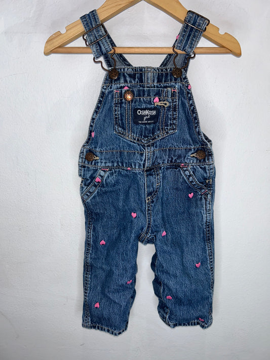 Pink hearts overall  6-12m