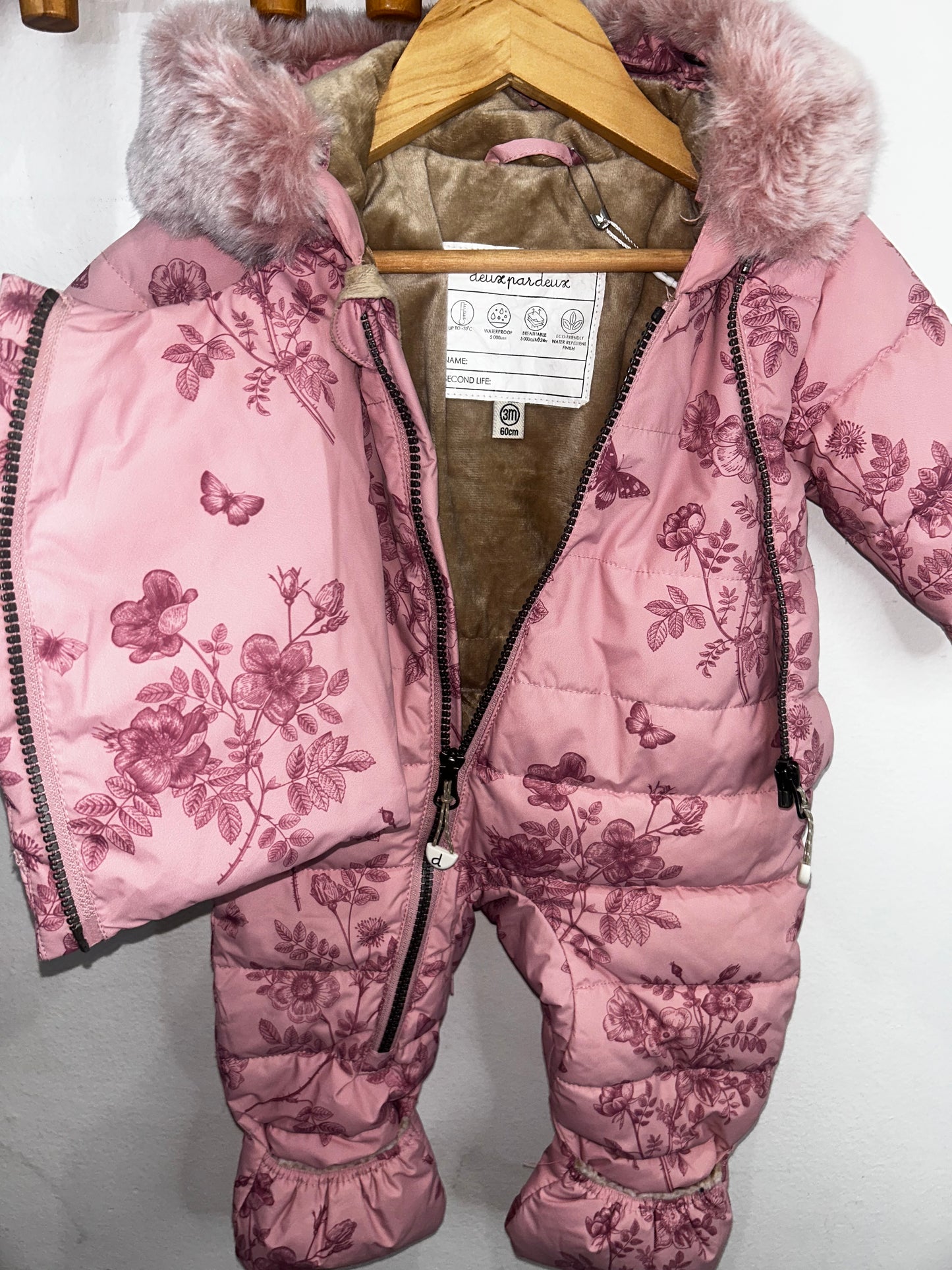 Deuxpardeuxpinkwintersnowsuit3m