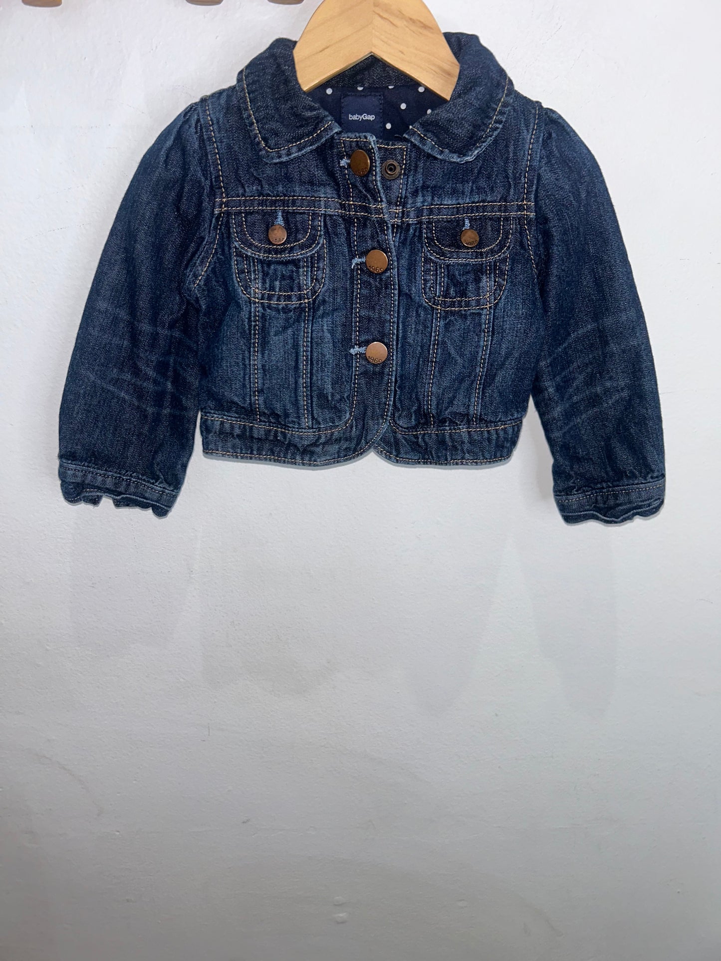 Dark wash denim jacket 12-18m