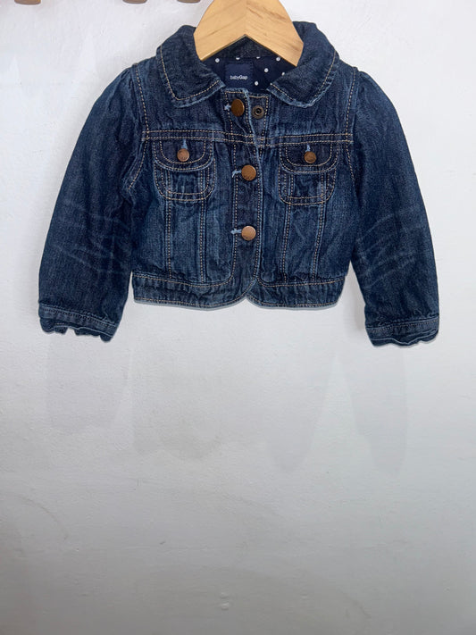 Dark wash denim jacket 12-18m