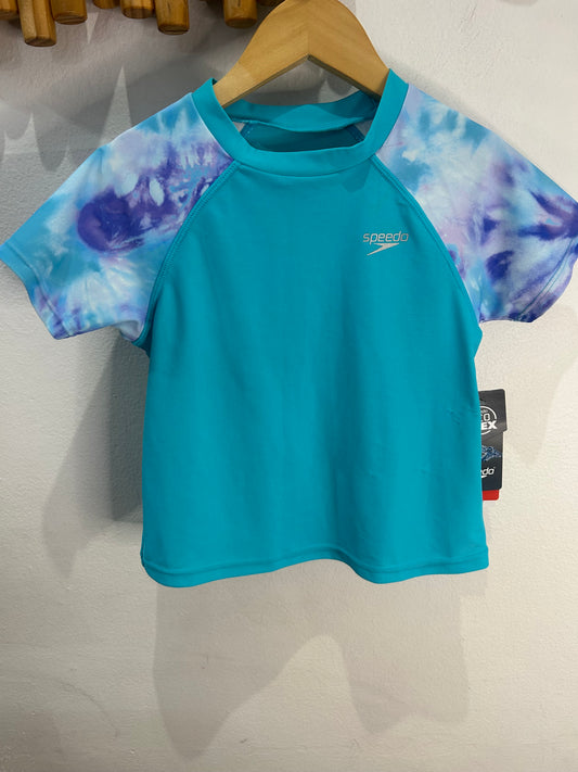 Speedo teal rashguard 6y NEW