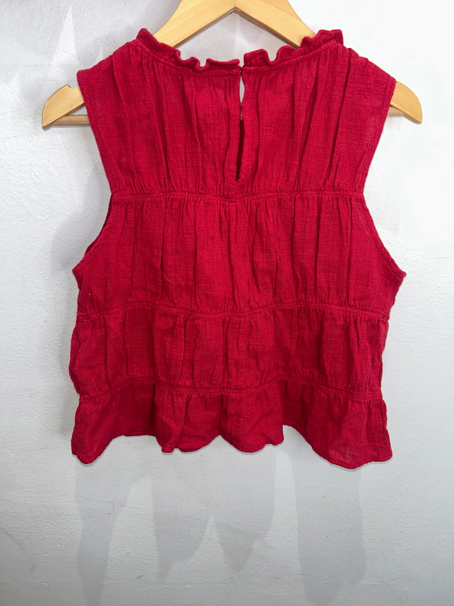 Red textured tanktop 10y