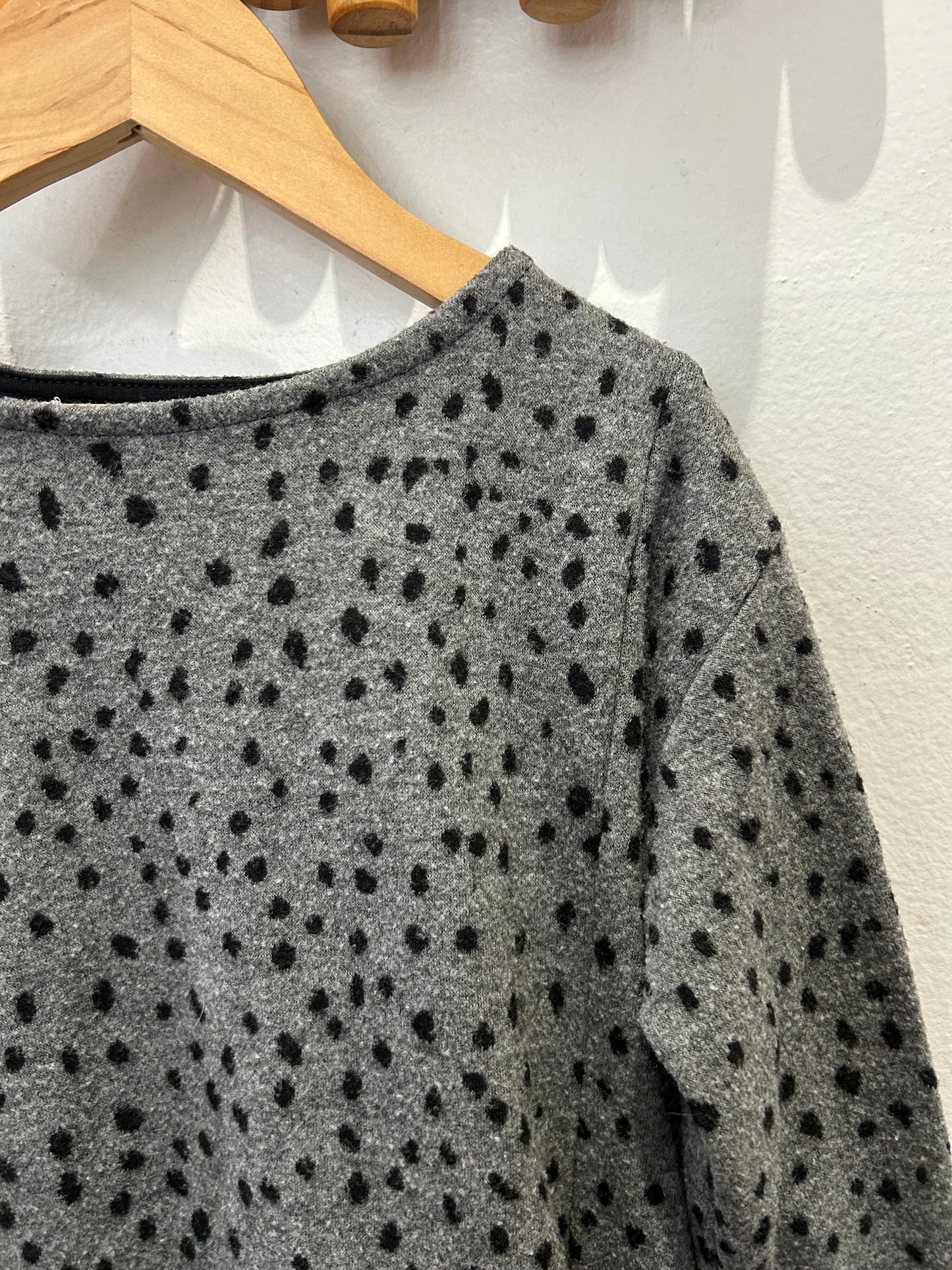 Grey dots sweater dress 8y