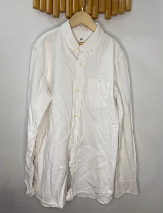 White wrinkle resistant shirt 14-16y