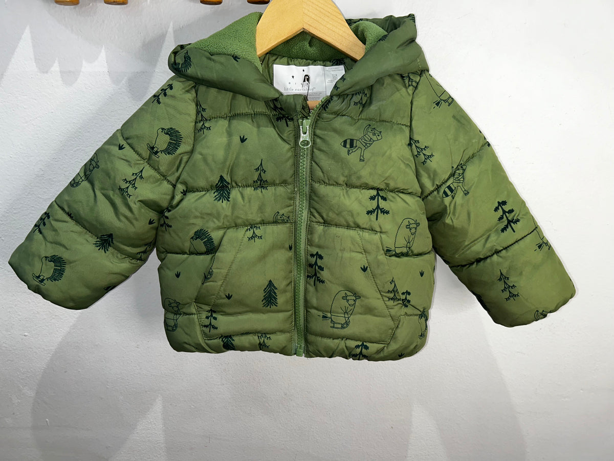 Green animals puffer jacket 12-18m*