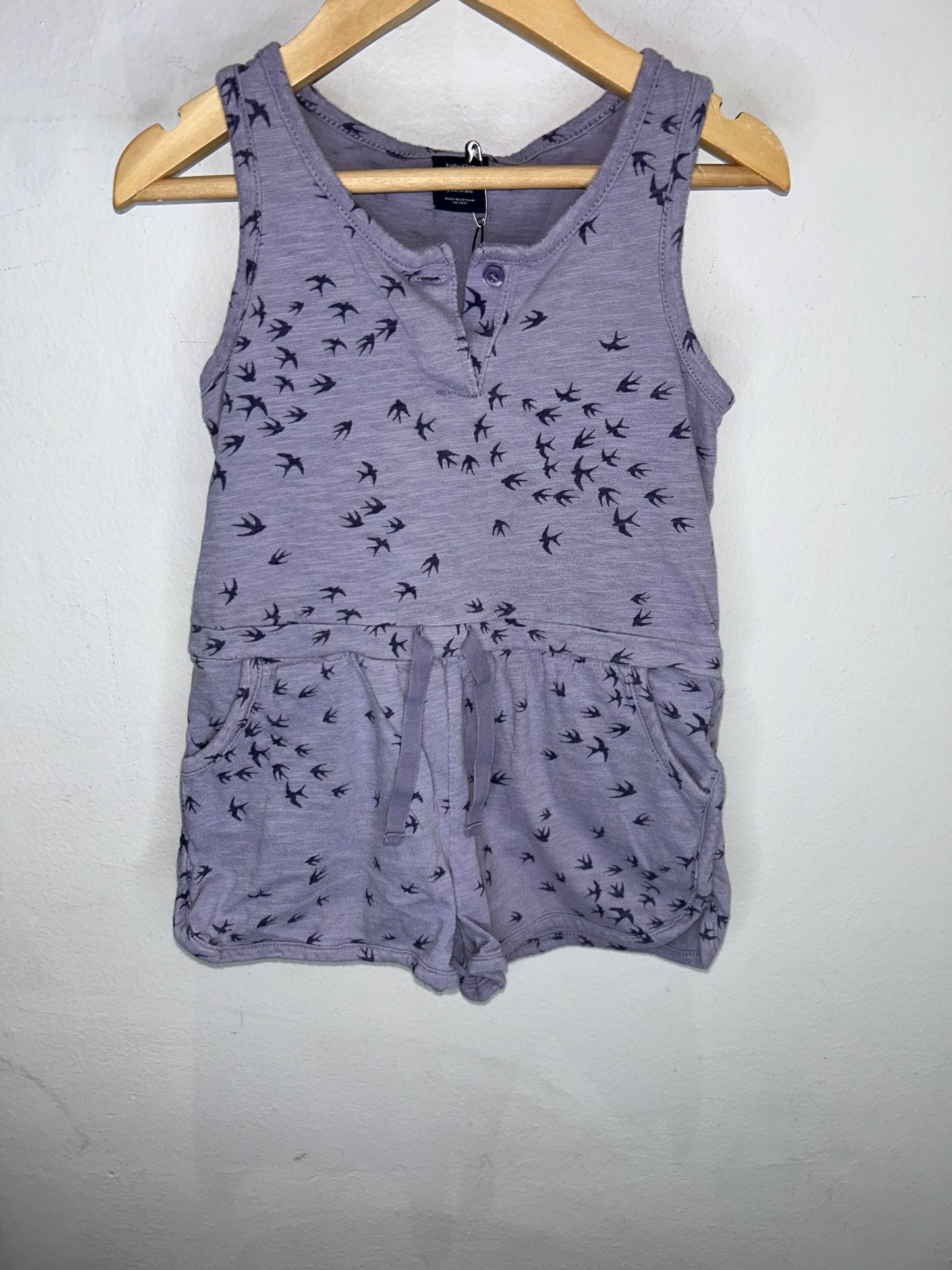Birds Purple Romper 4y*