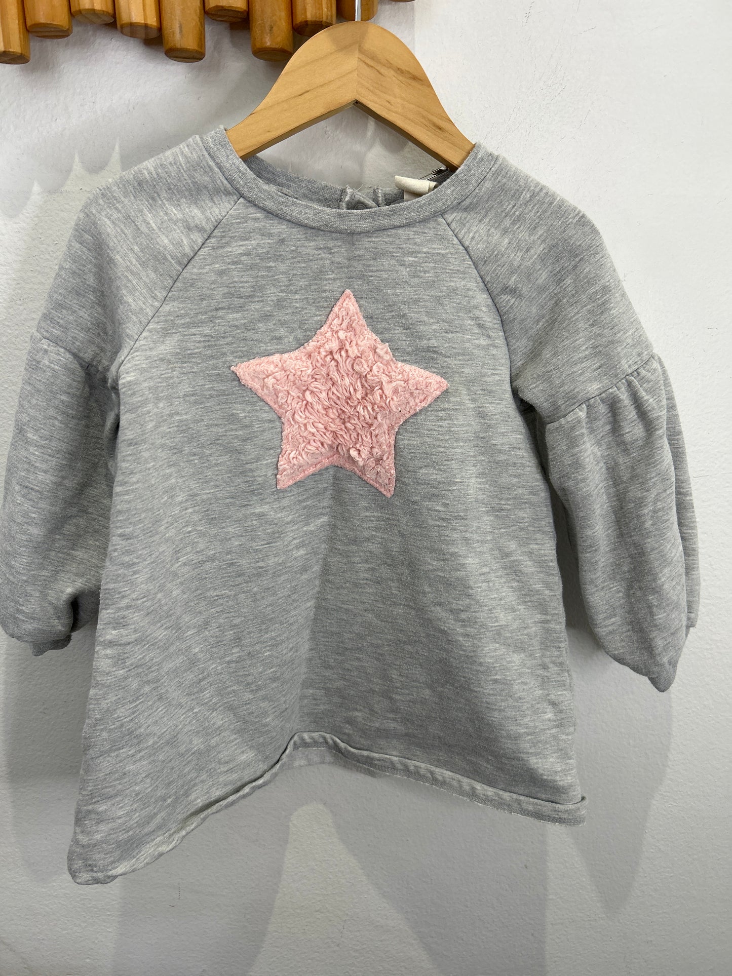 Pink star pullover tunic 12m