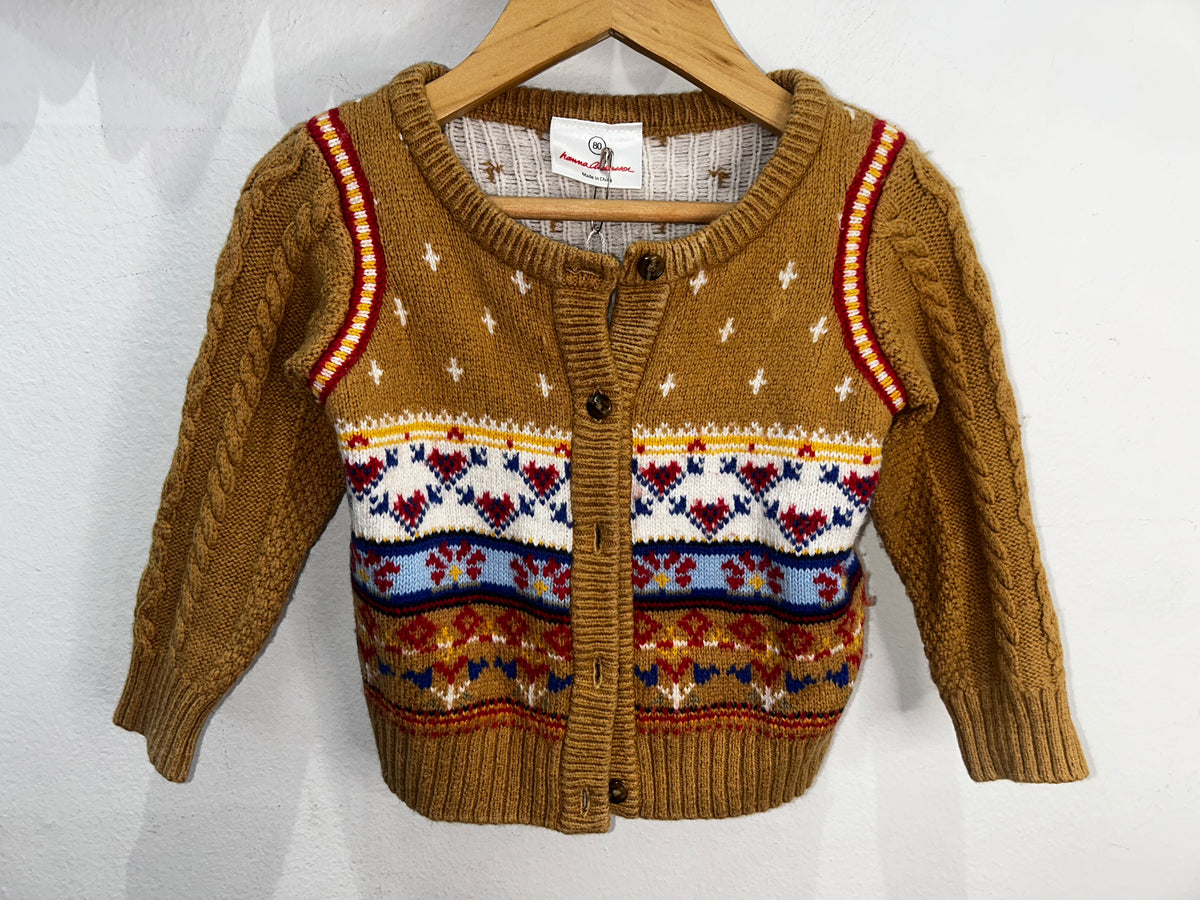 Hannah Andersson beige cardigan 18-24m (80cm)