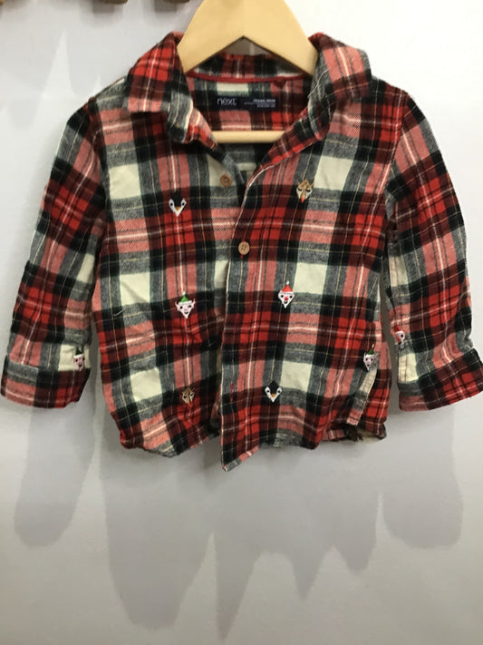 Winter embroidery flannel shirt 12-18m