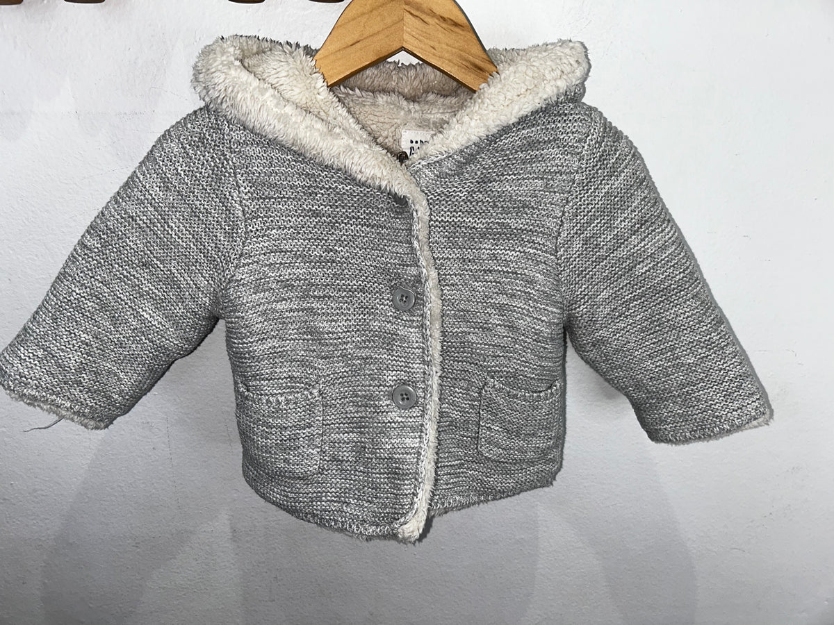 Grey knit brennan sweater 3-6m