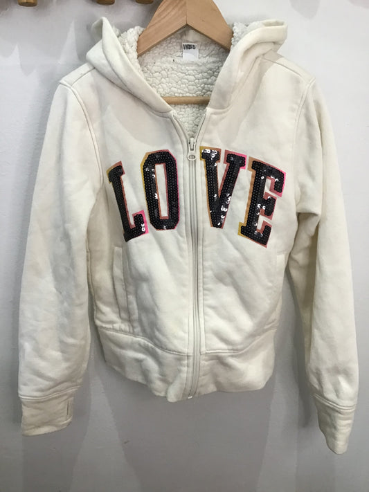 Love fur lined sweatshirt 8y