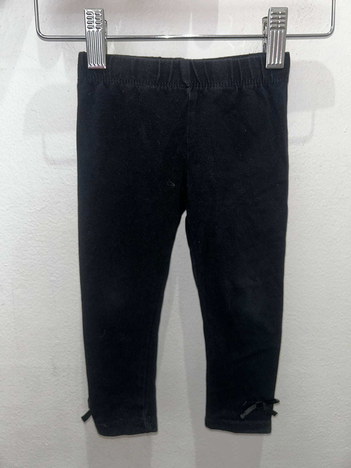 Bow detail black leggings 18m