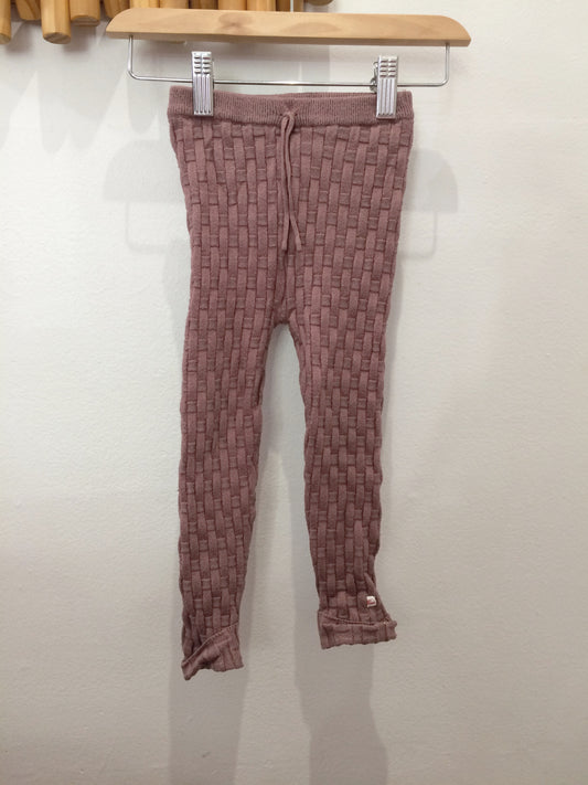 Mauve weave stitch pants 24m