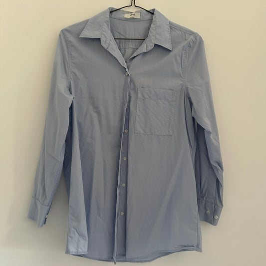 Oversized French Blue Dress Shirt- adult size 2