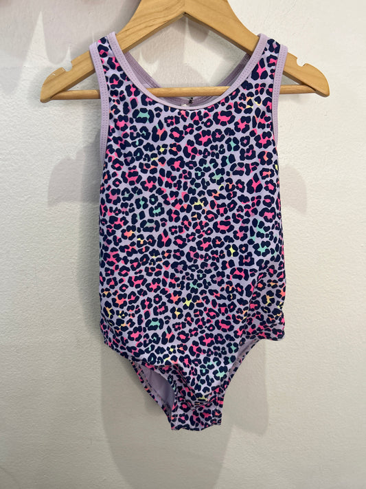 Purple leopard swimsuit 5y