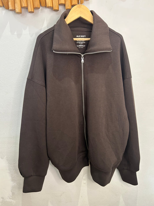 Brown bounce fleece pullover - adult S