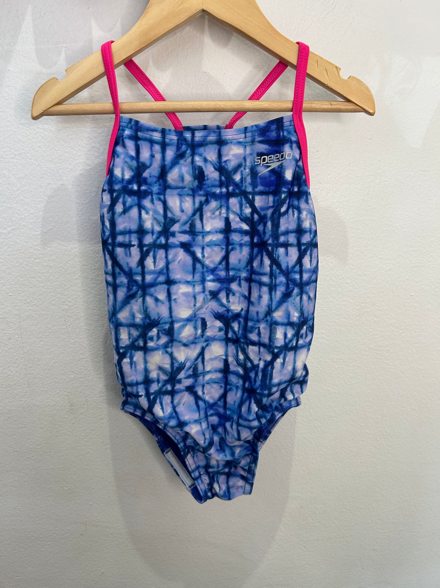 Blue pattern swimsuit 4-6y