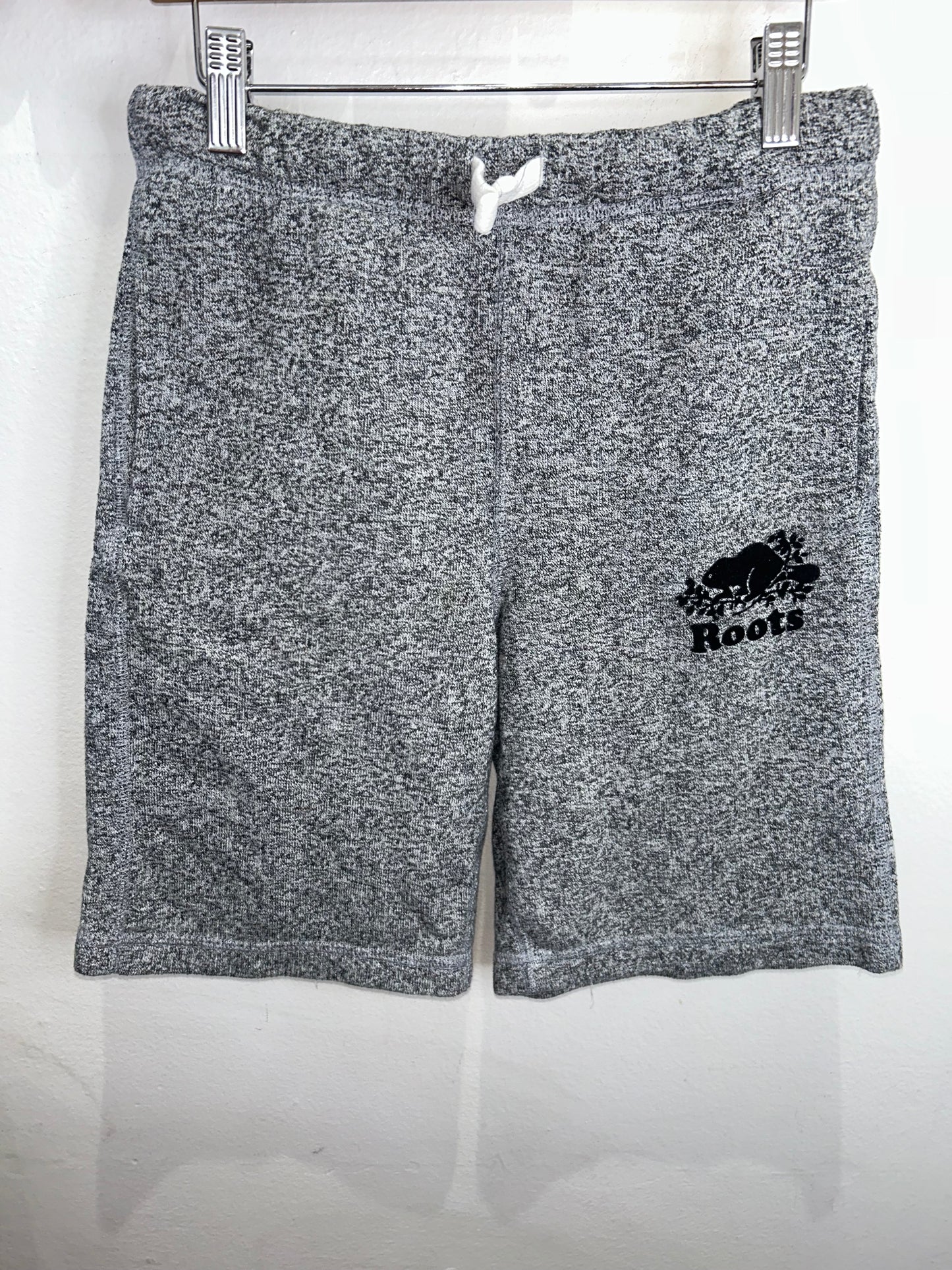 Roots grey draw string shorts 12y