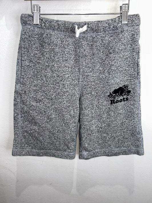 Roots grey draw string shorts 12y