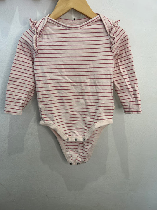 Pink stripes onesie 18-24m