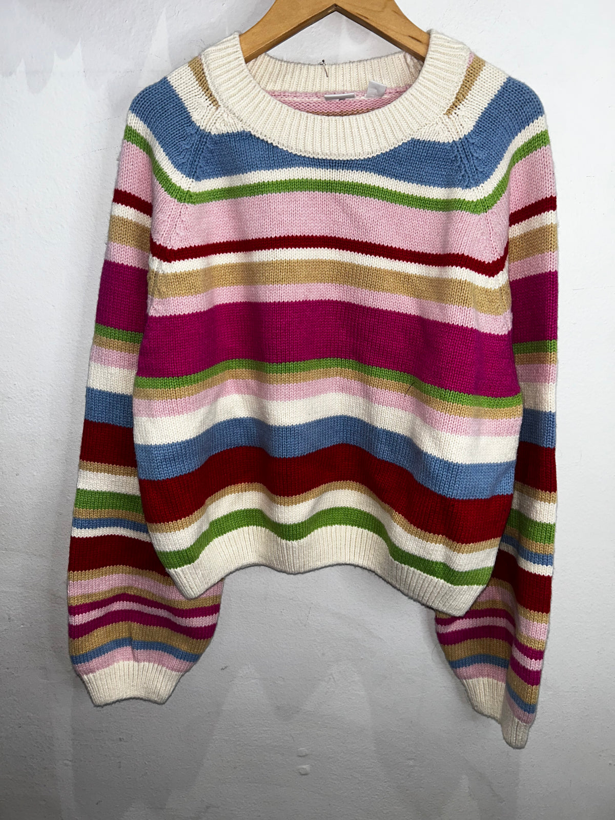 Striped knit sweater 12y NEW
