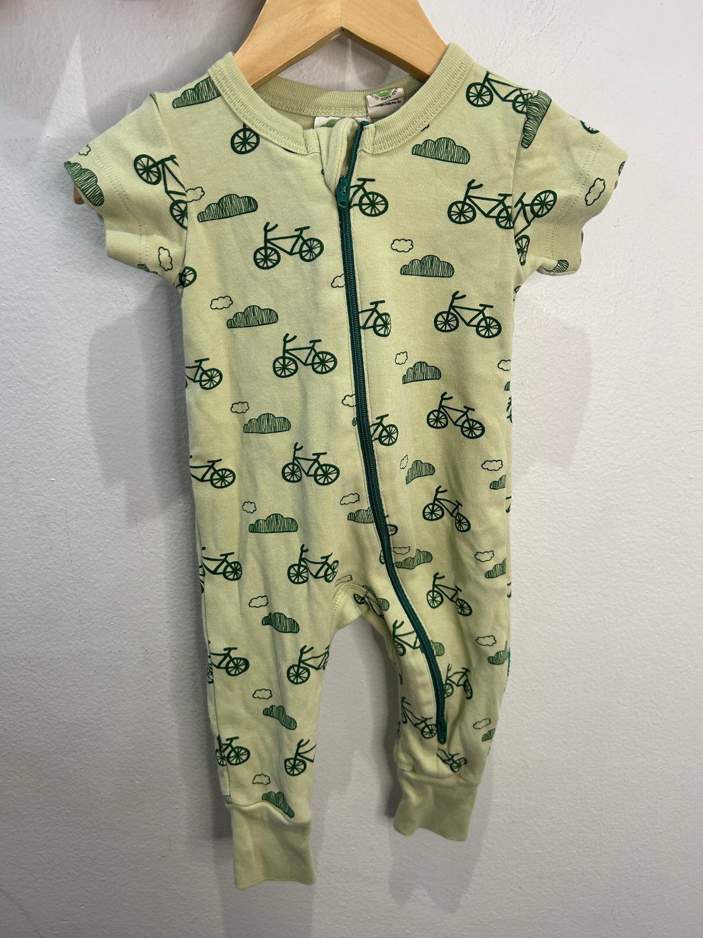 Parade Organics green bicycle sleeper 0-3m