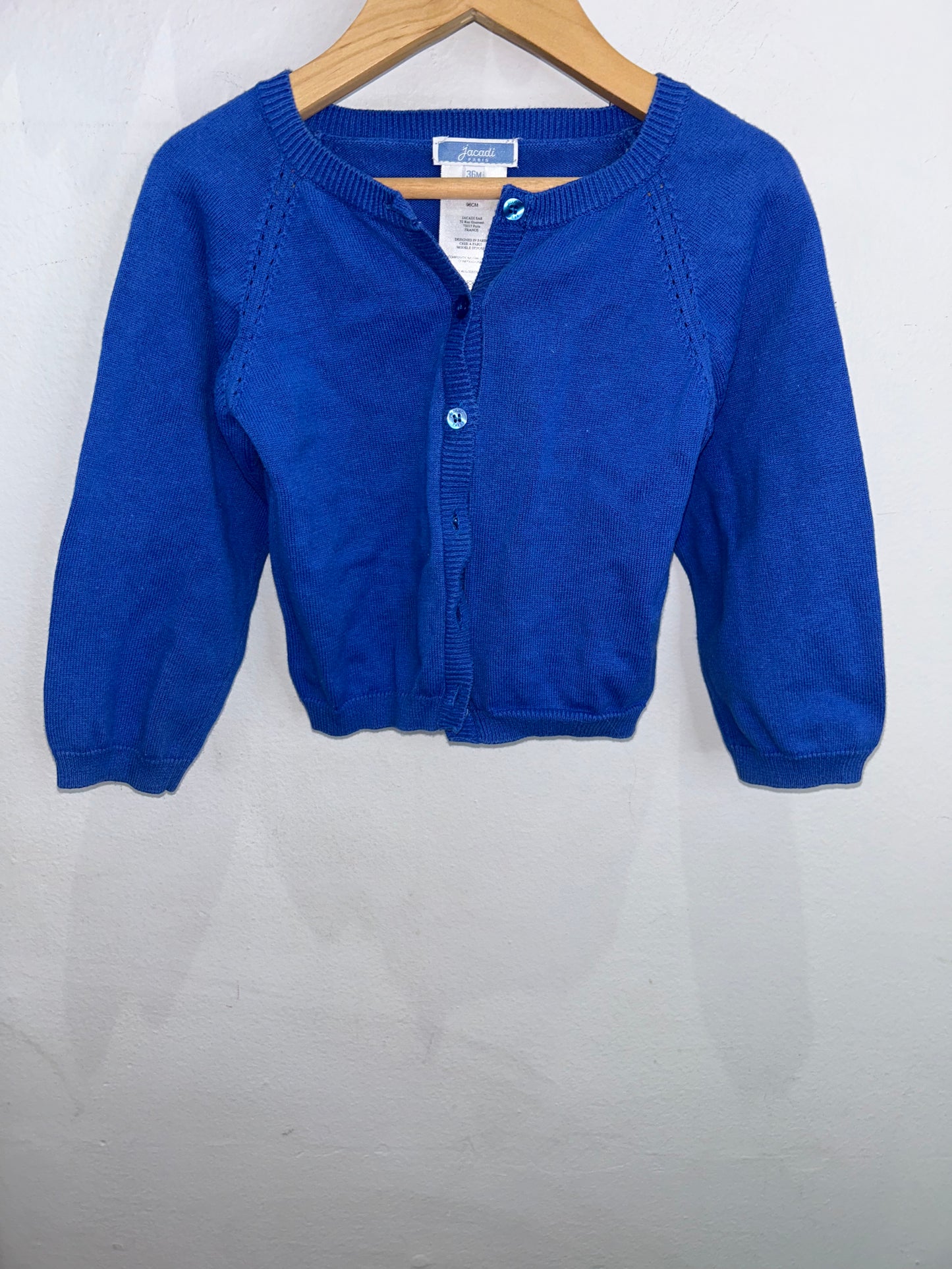 Jacadi blue cardigan 3y