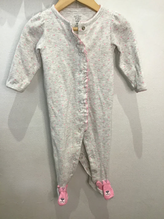 Frilly dots waffle sleeper 9m