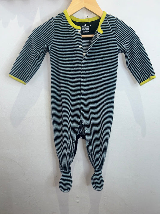 Terry fleece stripes sleeper 6-12m