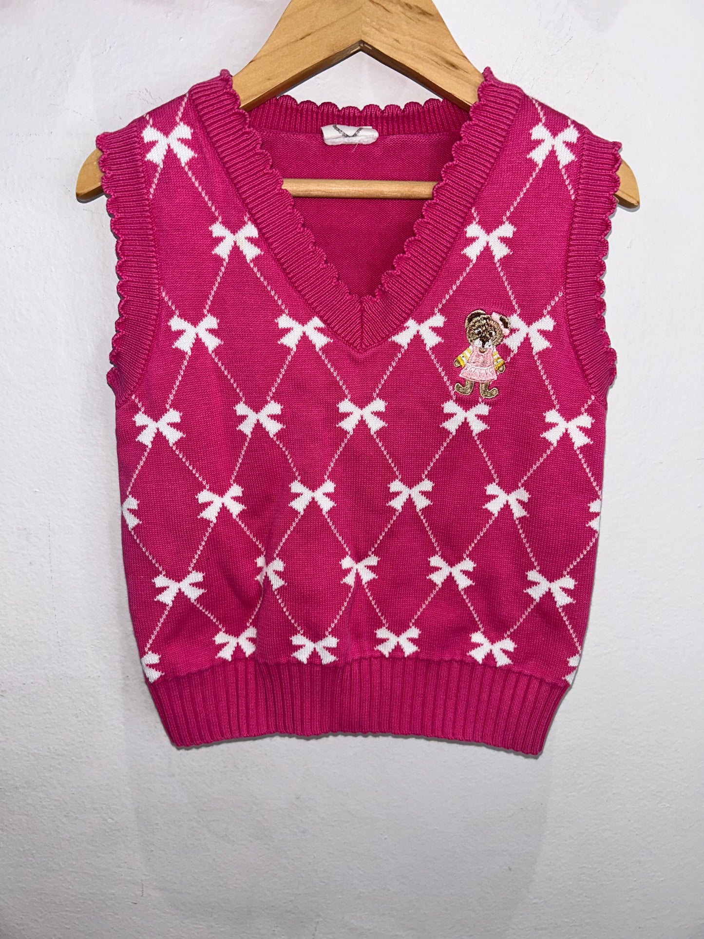 Bows pink vest 5y