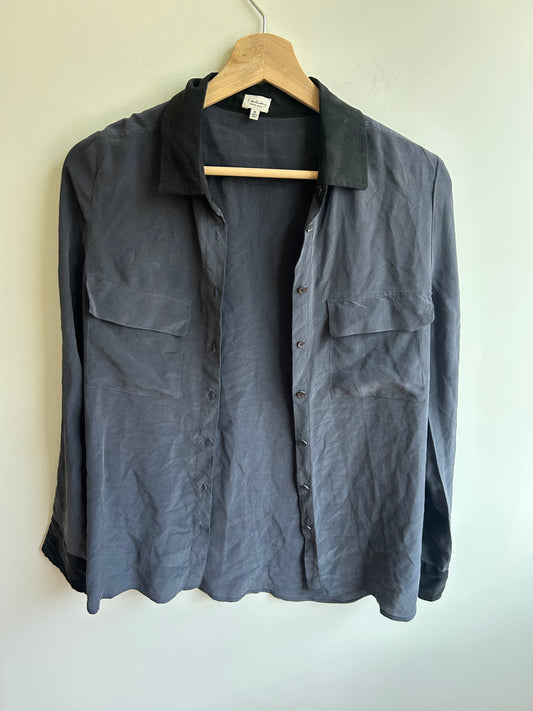 Pure silk grey shirt XS