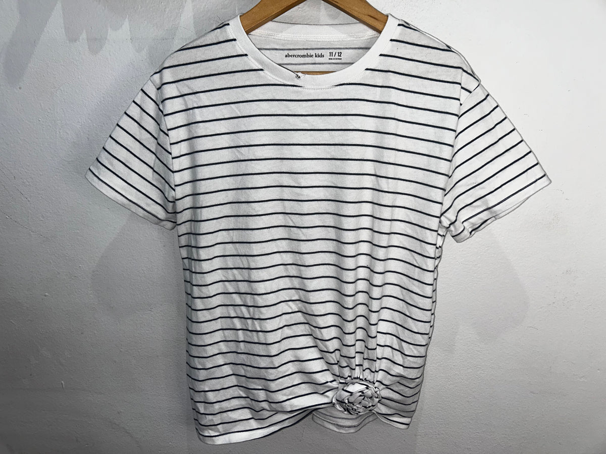 Navy stripe tee 11-12y