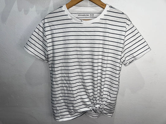 Navy stripe tee 11-12y