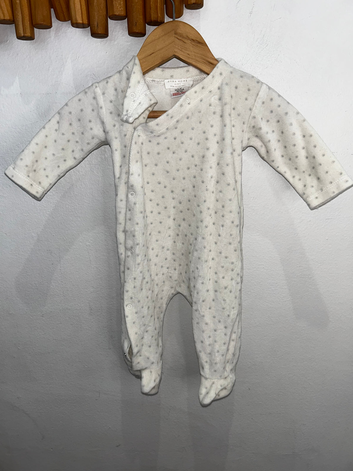 Dots fleecy sleeper 1-3m