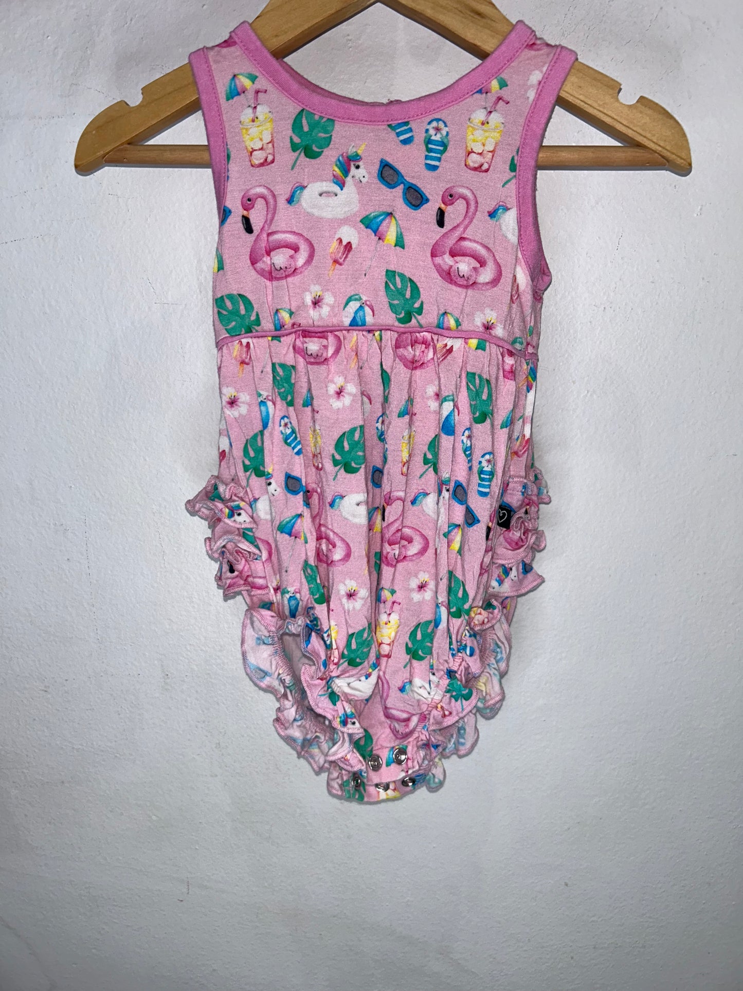 Bamboo floaties romper 3-6m